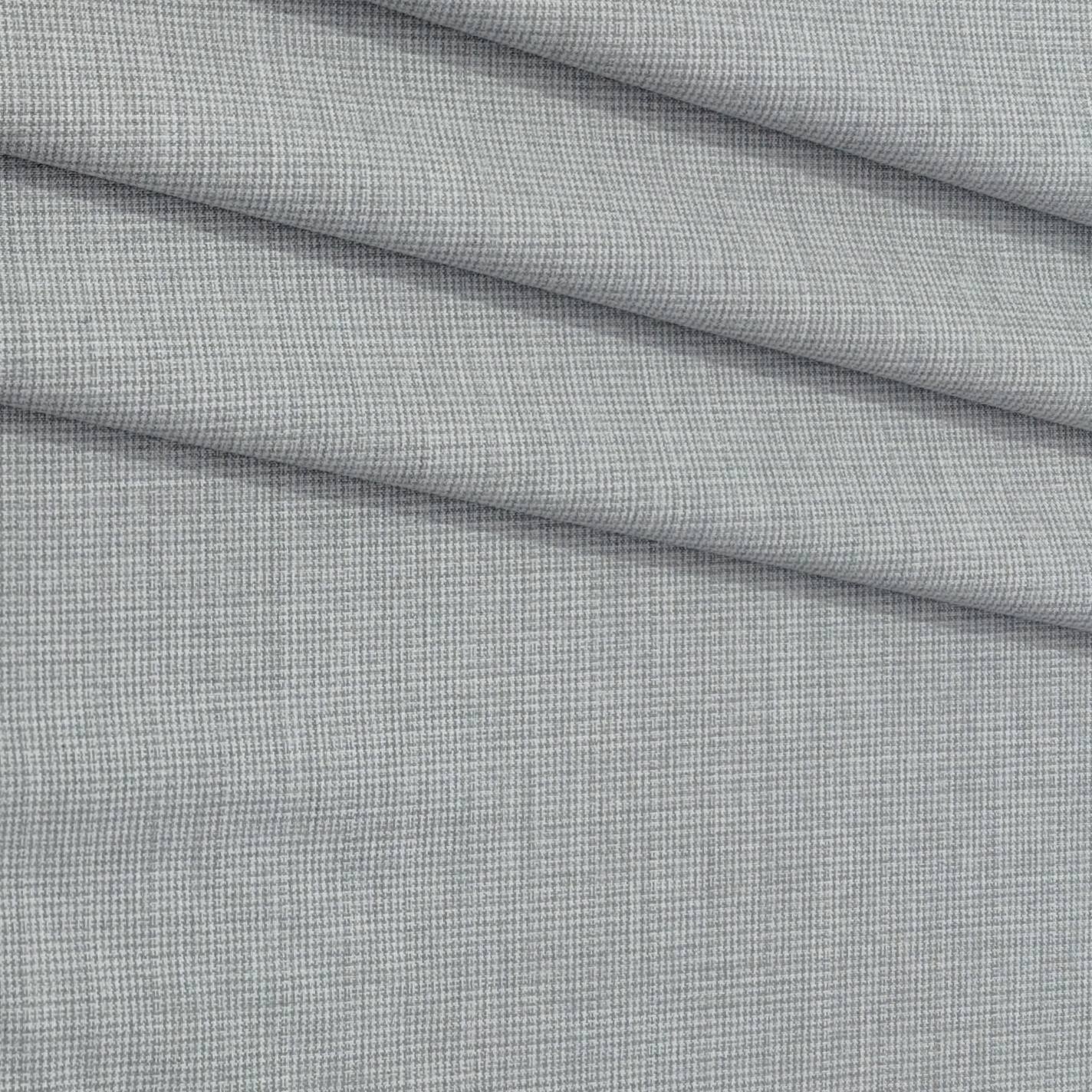 Trouser Fabric Donear 4Way Stretchable Premium Mix Check Colour Silver